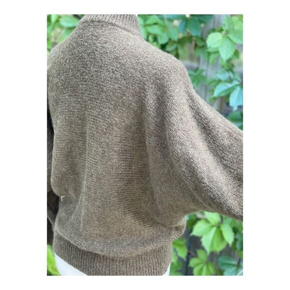 Vintage 70s Cardigan Kid Mohair Knit Turkey Applique Kitsch Sz 42 OOAK - Picture 10 of 16